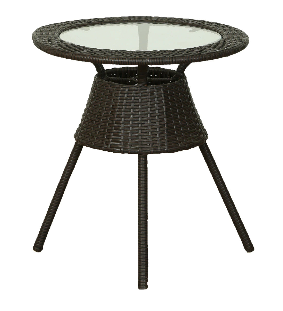 Yepes Outdoor Patio Set| Durable Garden Furniture-2 Chairs + 1 Table Brown