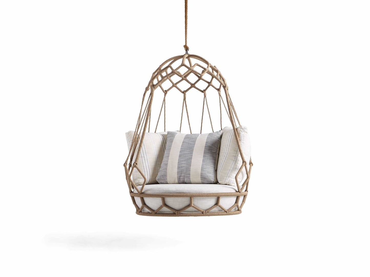 Tasse Single Seater Hanging Swing| Without Stand For Outdoor (Honey) Braided and Rope