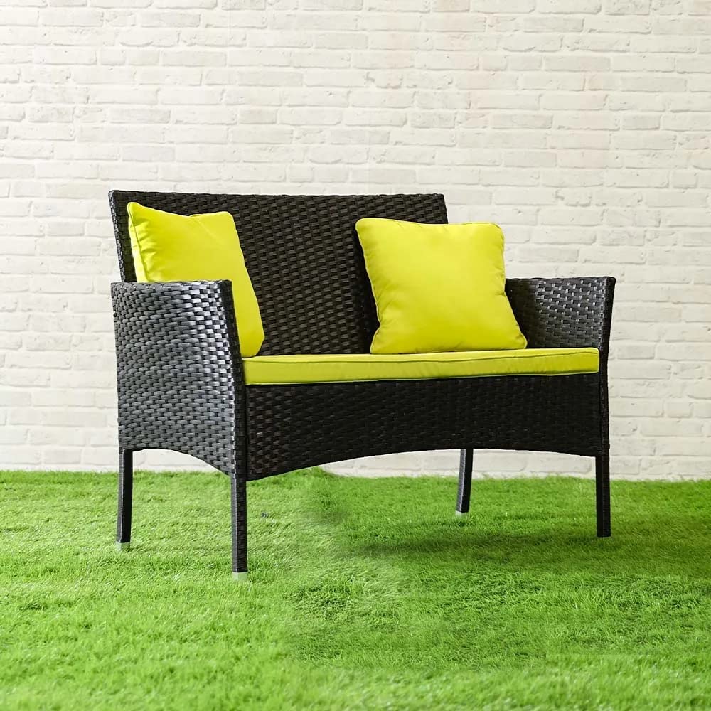 Martell Outdoor Garden Balcony 4 Seater Sofa Set -Black