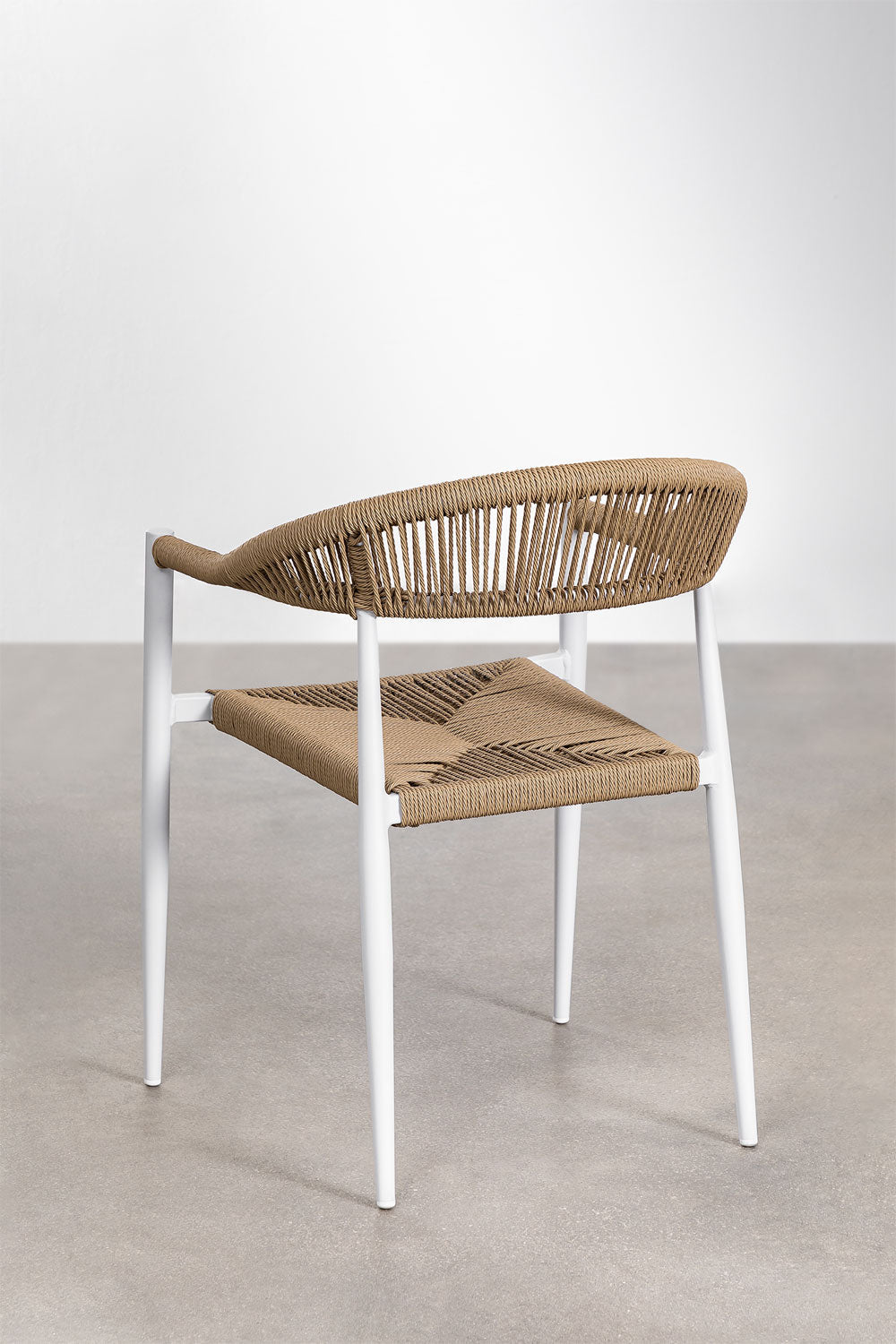 Perla Outdoor Patio Set| Durable Garden Furniture-2 Chairs + 1 Table Dark Tan Braided & Rope