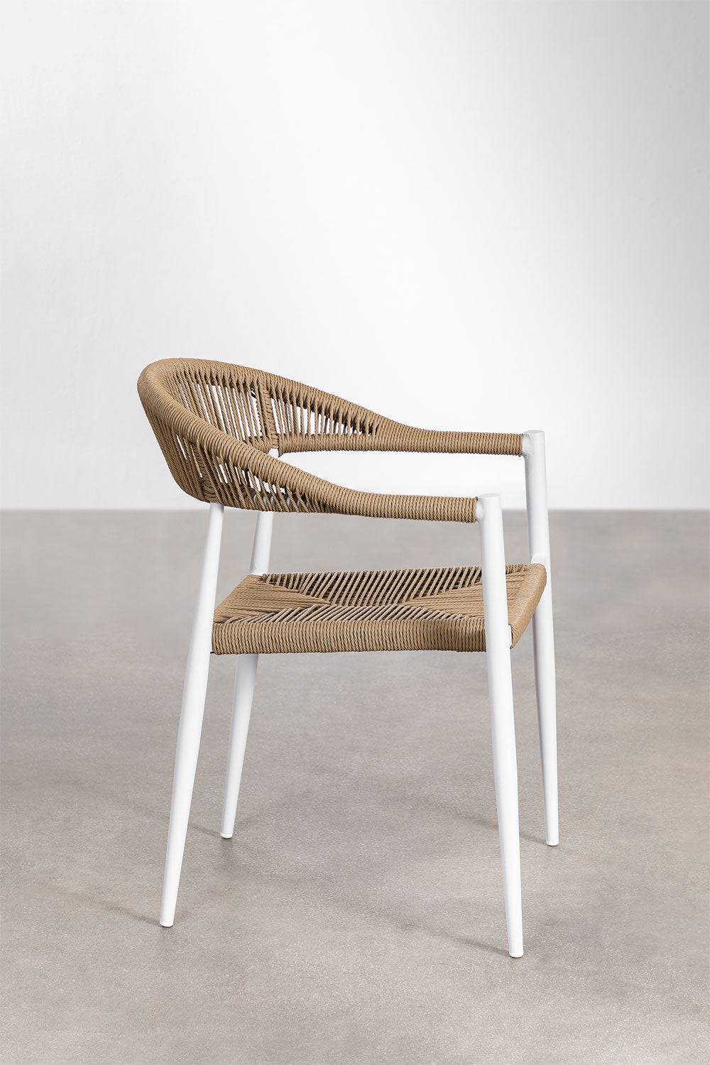 Perla Outdoor Patio Set| Durable Garden Furniture-2 Chairs + 1 Table Dark Tan Braided & Rope