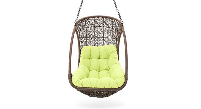 Orson Single Seater Hanging Swing| Without Stand For Outdoor (Dark Brown )