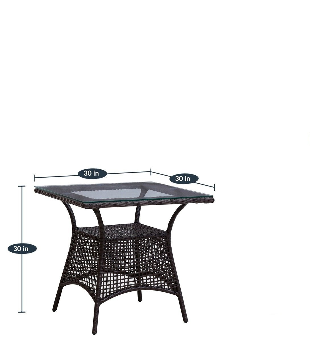 Tacito Outdoor Patio Set| Durable Garden Furniture-4 Chairs + 1 Table Brown