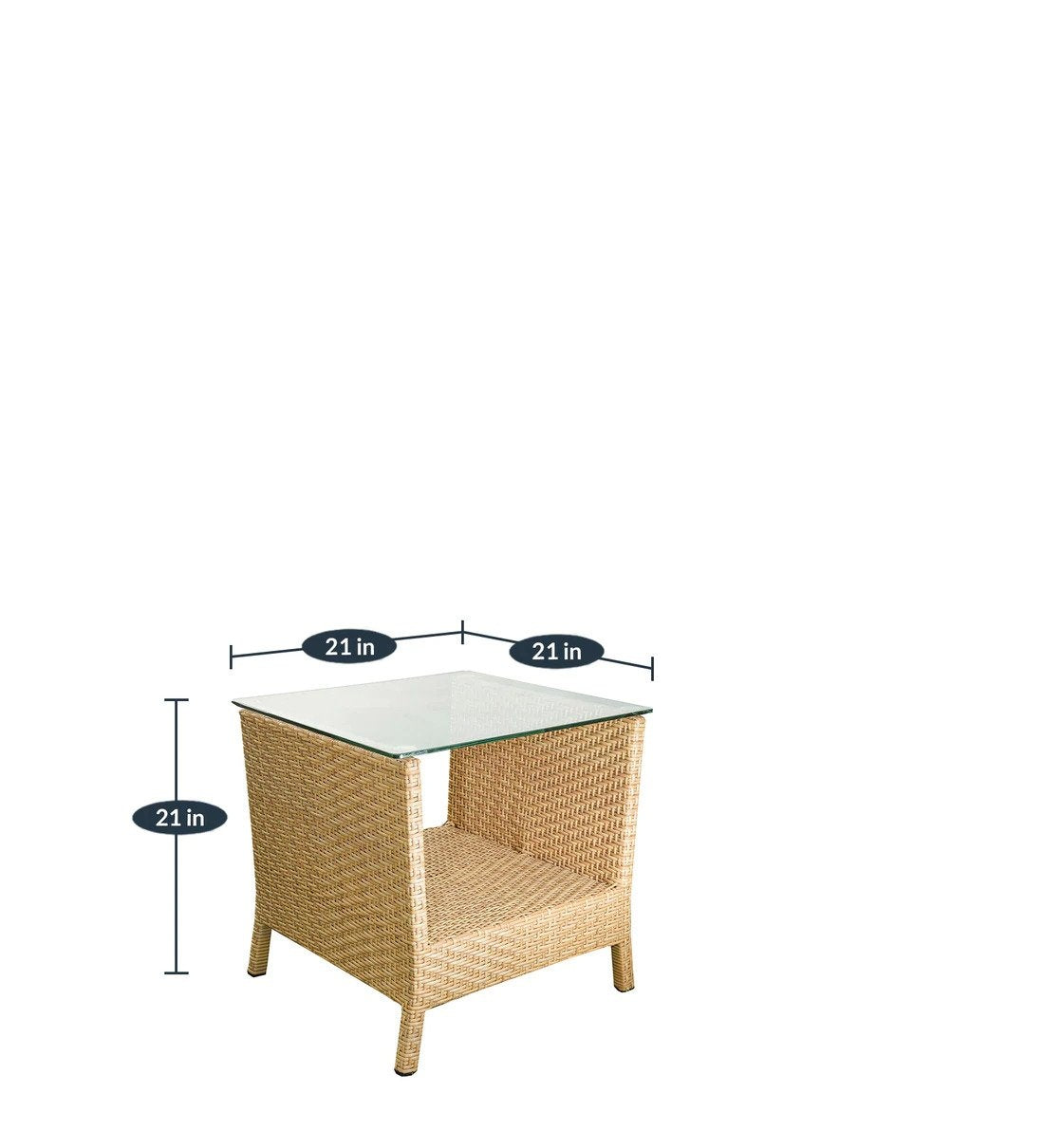 Sosimo Outdoor Patio Set| Durable Garden Furniture-2 Chairs + 1 Table Honey