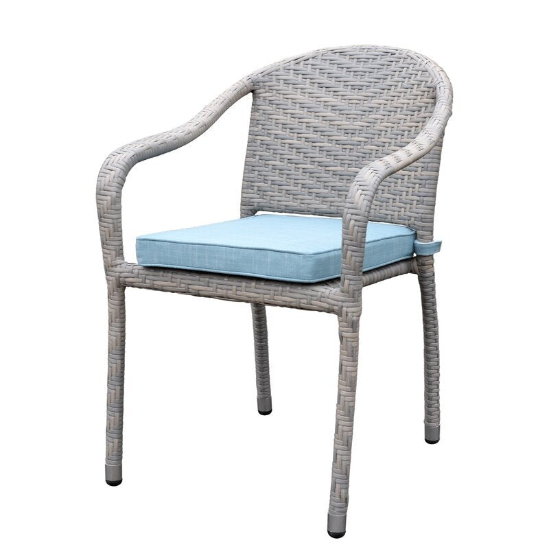 Valeriy Outdoor Patio Set| Durable Garden Furniture-2 Chairs + 1 Table Grey