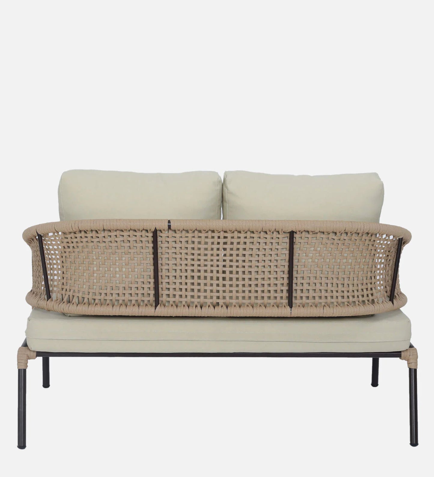 Merten Outdoor Garden Balcony 4 Seater Sofa Set Braided and Rope-Natural