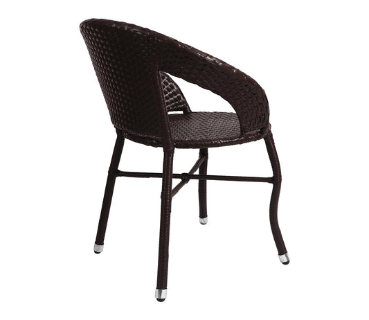 Arjona Outdoor Patio Set| Durable Garden Furniture-2 Chairs + 1 Table Brown