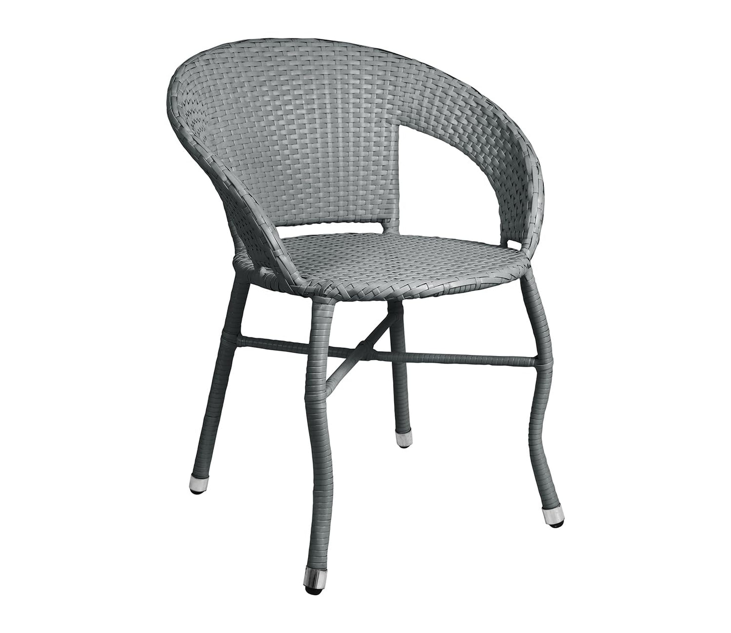 Arbe Outdoor Patio Set| Durable Garden Furniture-2 Chairs + 1 Table Grey