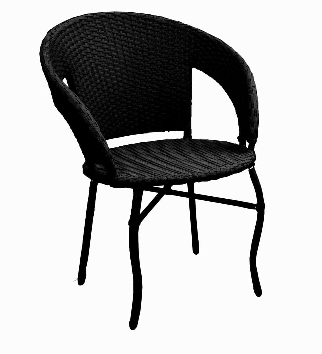 Caldera Outdoor Patio Set| Durable Garden Furniture-2 Chairs + 1 Table Black