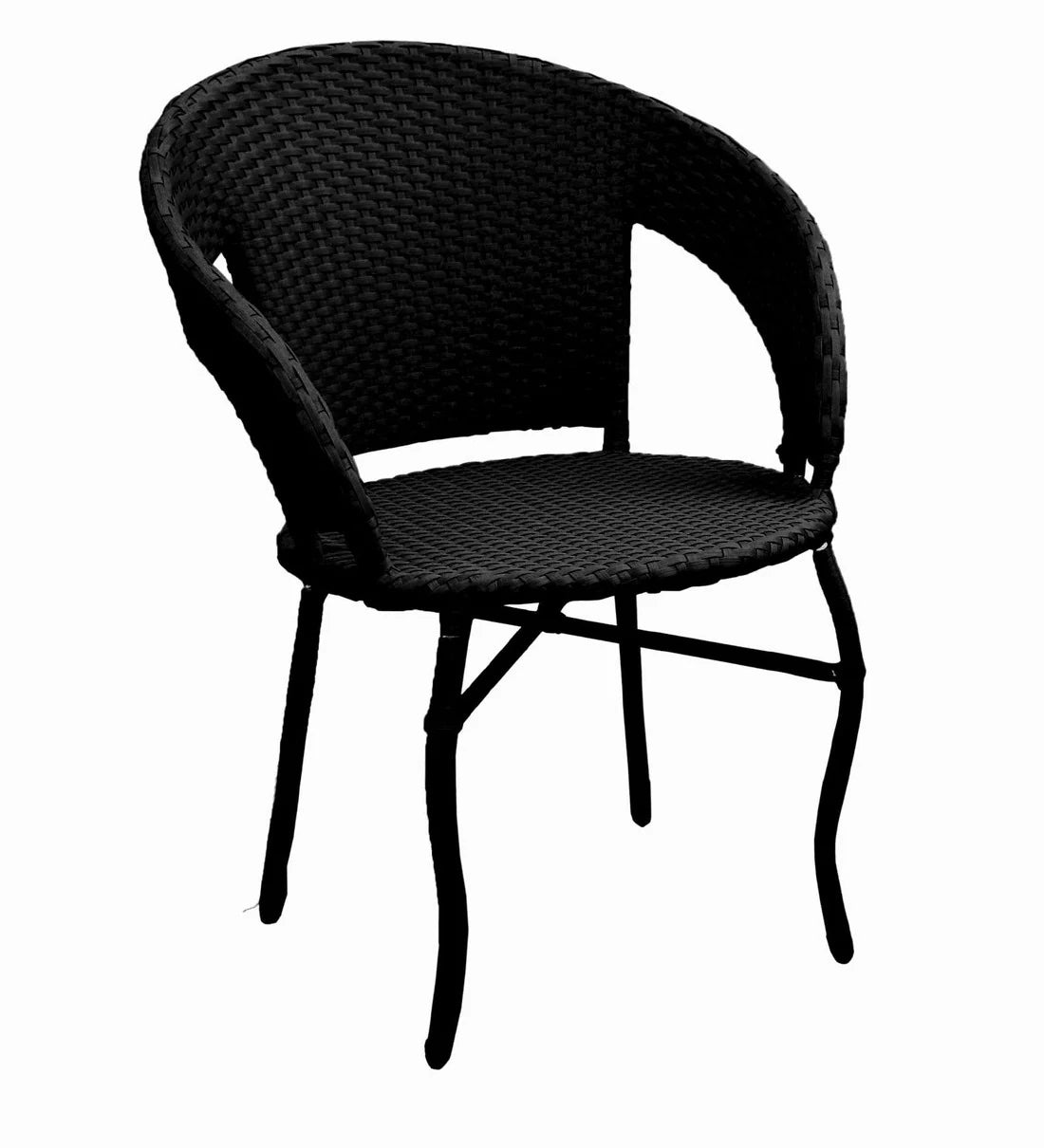 Nieve Outdoor Patio Set| Durable Garden Furniture-4 Chairs + 1 Table Black