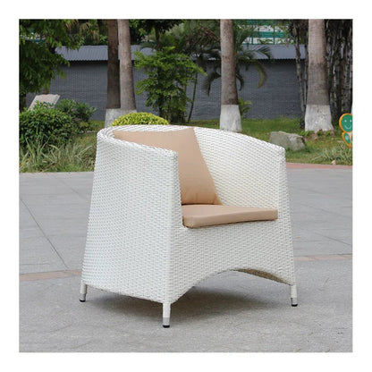Eliseo Outdoor Patio Set| Durable Garden Furniture-4 Chairs + 1 Table White