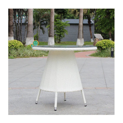 Eliseo Outdoor Patio Set| Durable Garden Furniture-4 Chairs + 1 Table White