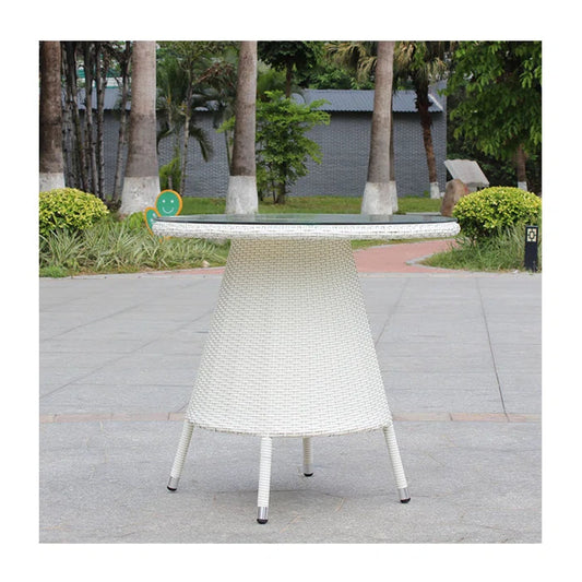 Eliseo Outdoor Patio Set| Durable Garden Furniture-4 Chairs + 1 Table White