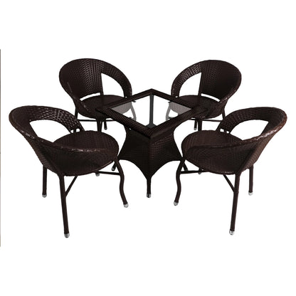 Frias Outdoor Patio Set| Durable Garden Furniture-4 Chairs + 1 Table