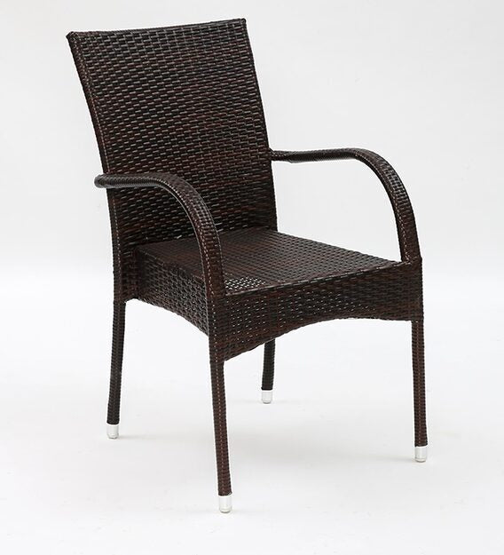 Vilchez Outdoor Patio Set| Durable Garden Furniture-4 Chairs + 1 Table Brown