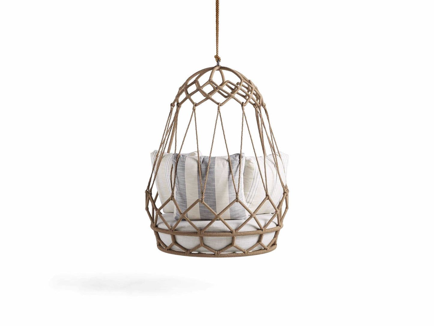 Tasse Single Seater Hanging Swing| Without Stand For Outdoor (Honey) Braided and Rope