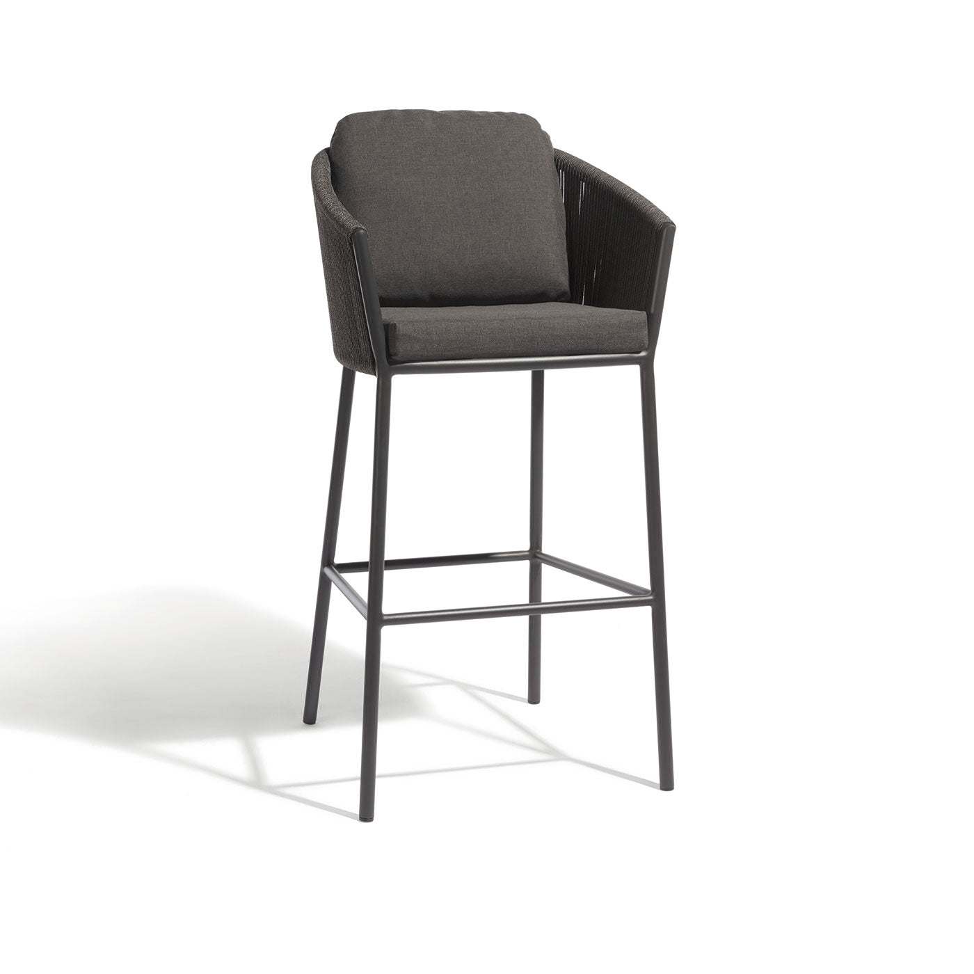 Naoki Outdoor Bar Set| Durable Garden Furniture-2 Chairs + 1 Table Braided & Rope Grey