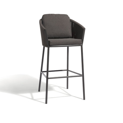 Naoki Outdoor Bar Set| Durable Garden Furniture-2 Chairs + 1 Table Braided & Rope Grey