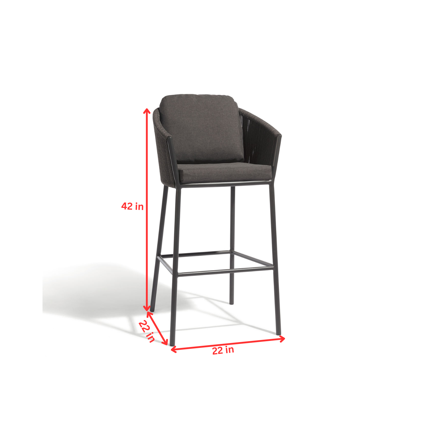Naoki Outdoor Bar Set| Durable Garden Furniture-2 Chairs + 1 Table Braided & Rope Grey