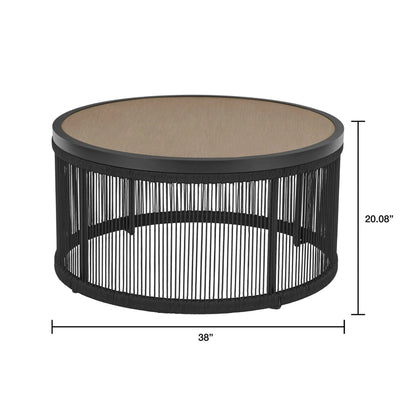 Noyola Outdoor Patio Set| Durable Garden Furniture-4 Chairs + 1 Table Black