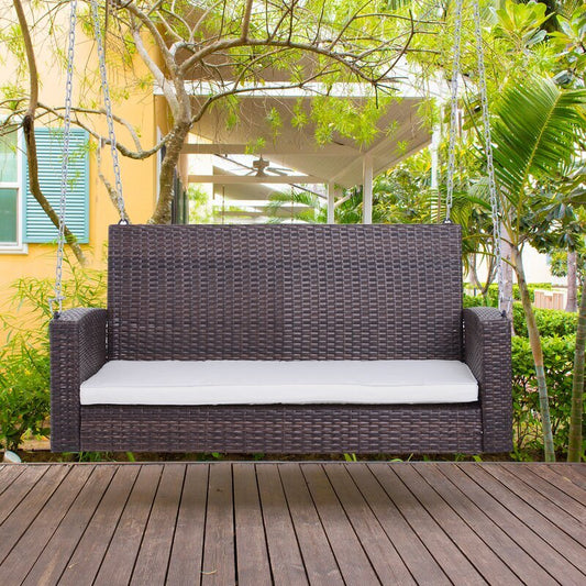 Felice Double Seater Hanging Swing| Without Stand For Outdoor (Brown)