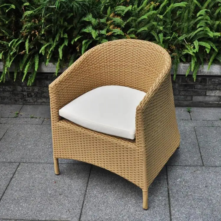 Calero Outdoor Patio Set| Durable Garden Furniture-4 Chairs + 1 Table Light Brown