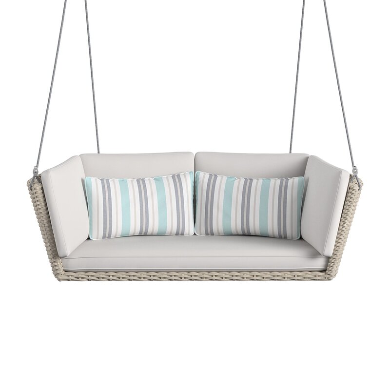Géroux Double Seater Hanging Swing| Without Stand For Outdoor (Natural)