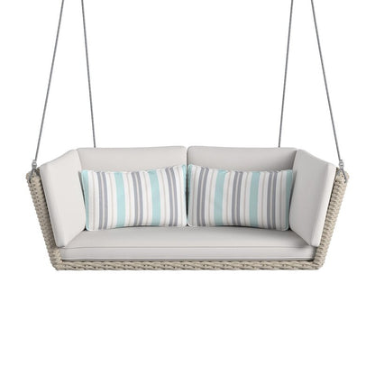 Géroux Double Seater Hanging Swing| Without Stand For Outdoor (Natural)