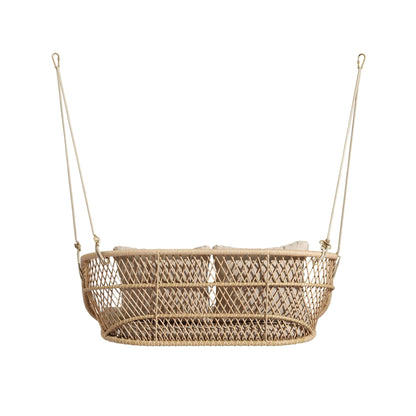 Clotilde Double Seater Hanging Swing| Without Stand For Outdoor (Tan)