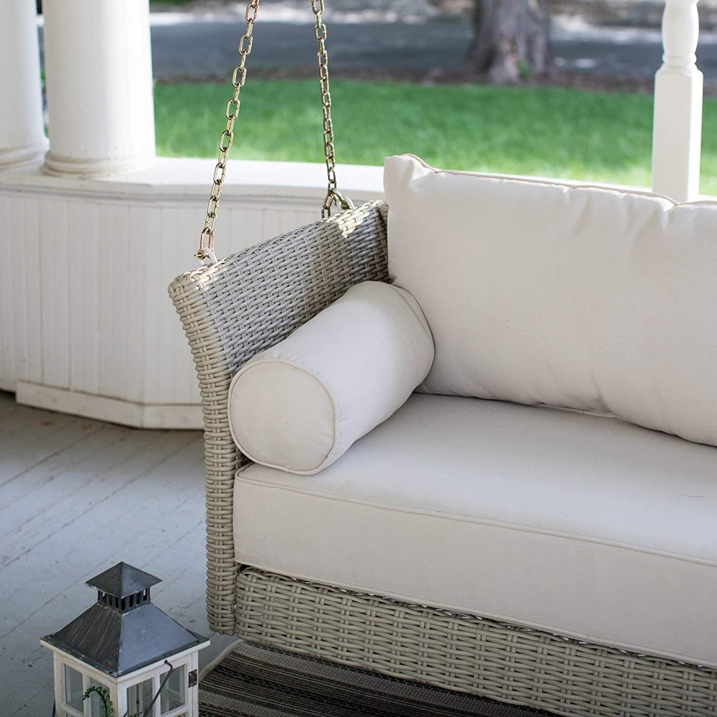 Flavie Double Seater Hanging Swing| Without Stand For Outdoor (Grey)