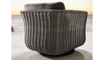 Trentini Outdoor Patio Set| Durable Garden Furniture-2 Chairs + 1 Table Dark Grey Braided & Rope