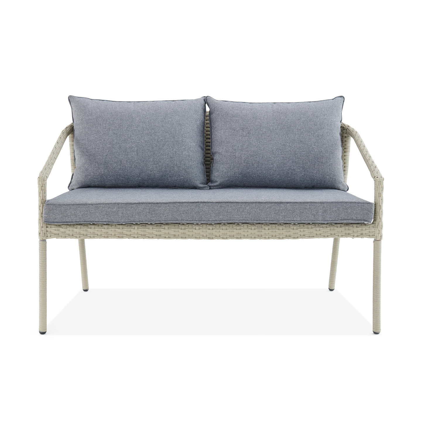 Fabian Outdoor Garden Balcony 4 Seater Sofa Set- Cream