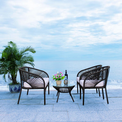 Schmidt Outdoor Garden Balcony 4 Seater Sofa Set- Black
