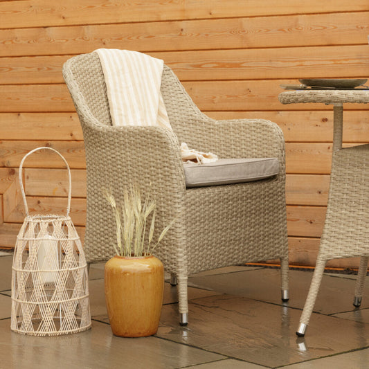 Olmos Outdoor Patio Set| Durable Garden Furniture-2 Chairs + 1 Table Natural