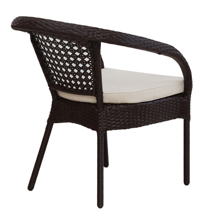 Galano Outdoor Patio Set| Durable Garden Furniture-4 Chairs + 1 Table Brown
