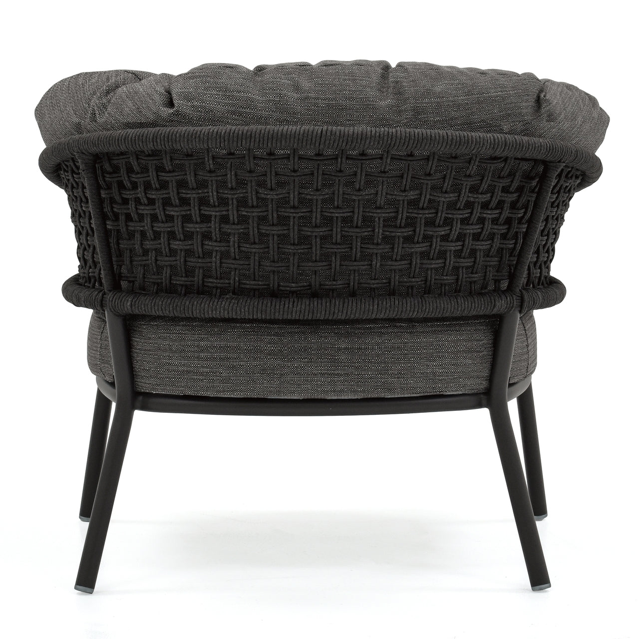 Graf Outdoor Garden Balcony 4 Seater Sofa Set Braided and Rope-Grey