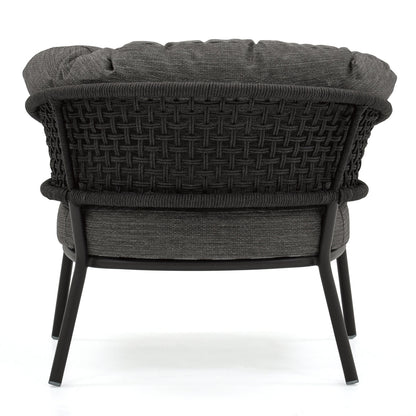 Graf Outdoor Garden Balcony 4 Seater Sofa Set Braided and Rope-Grey