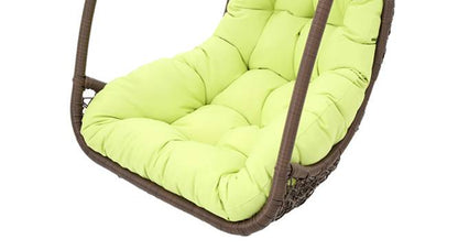 Orson Single Seater Hanging Swing| Without Stand For Outdoor (Dark Brown )