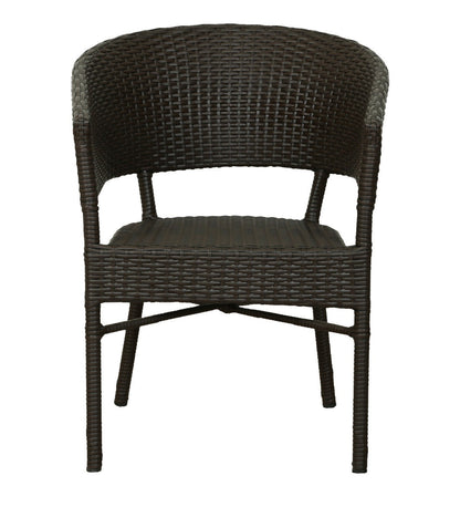 Yepes Outdoor Patio Set| Durable Garden Furniture-2 Chairs + 1 Table Brown