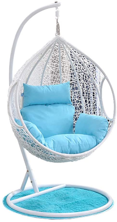 Pierce Single Seater Hanging Swing| With Stand For Outdoor (White)
