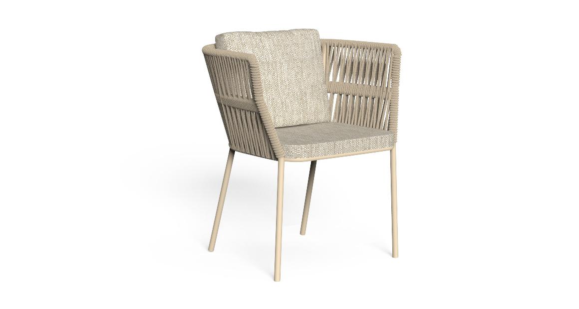 Sorg Outdoor Patio Set| Durable Garden Furniture-4 Chairs + 1 Table Braided And Rope Brown