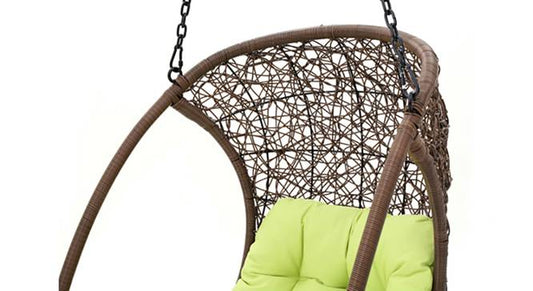 Orson Single Seater Hanging Swing| Without Stand For Outdoor (Dark Brown )