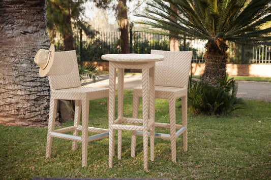 Masato Outdoor Bar Set| Durable Garden Furniture-2 Chairs + 1 Table Cream