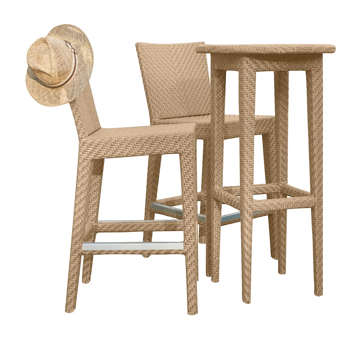 Masato Outdoor Bar Set| Durable Garden Furniture-2 Chairs + 1 Table Cream
