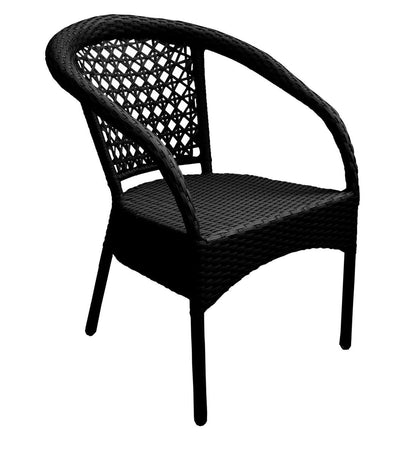 Tobia Outdoor Patio Set| Durable Garden Furniture-4 Chairs + 1 Table Black