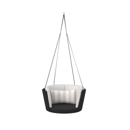 Clem Single Seater Hanging Swing| Without Stand For Outdoor (Black)