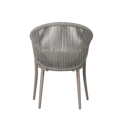 Alita Outdoor Patio Set| Durable Garden Furniture-2 Chairs + 1 Table Grey Braided & Rope