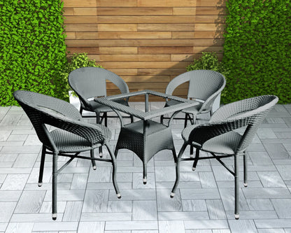 Frias Outdoor Patio Set| Durable Garden Furniture-4 Chairs + 1 Table