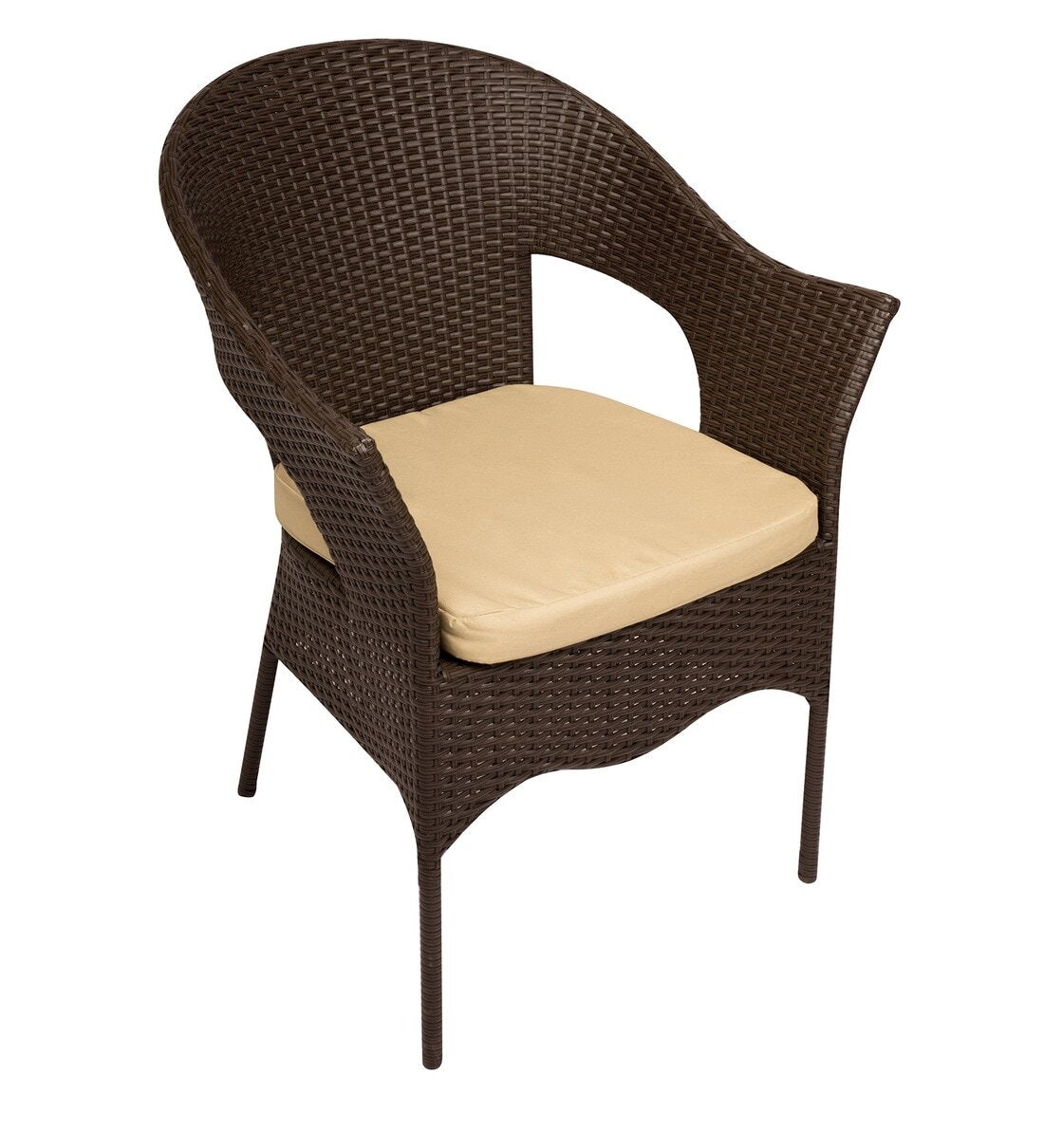 Javier Outdoor Patio Set| Durable Garden Furniture-2 Chairs + 1 Table Brown