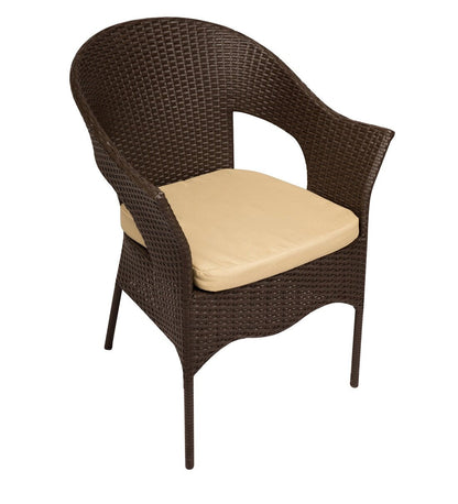 Javier Outdoor Patio Set| Durable Garden Furniture-2 Chairs + 1 Table Brown